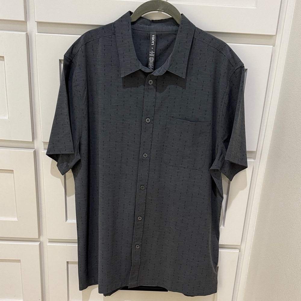 Vuori Dark Gray Casual Button-Down Shirt
